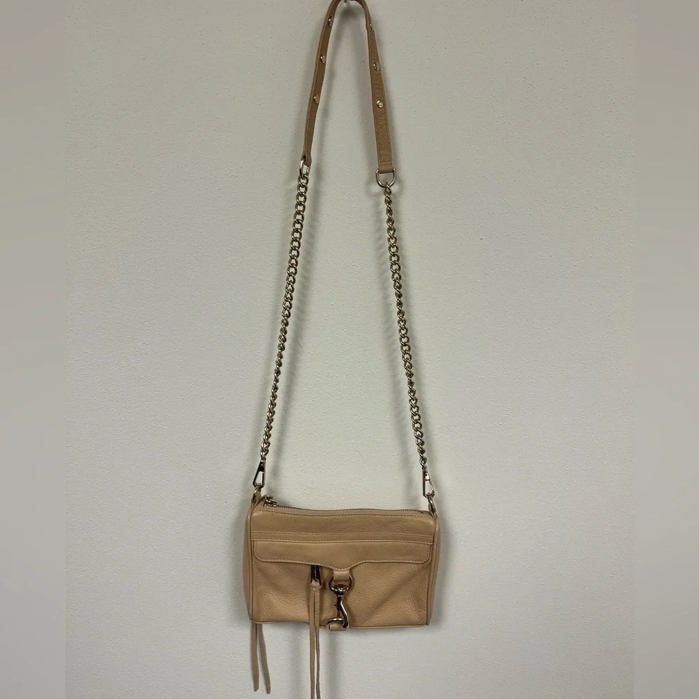Rebecca Minkoff Leather Mini M.A.C. Bag in Camel